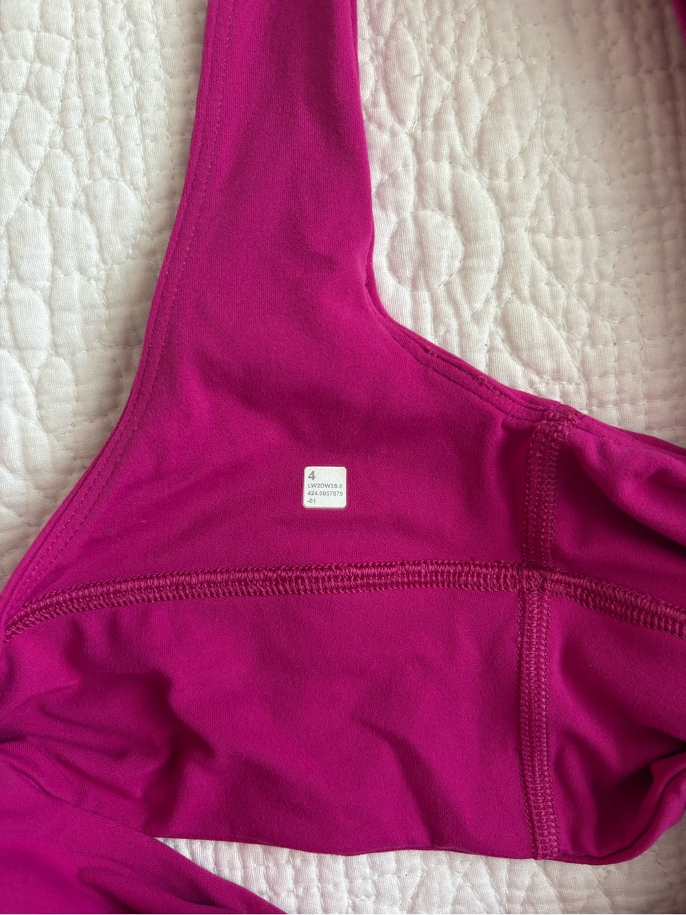 Lululemon Align V-Neck Sports Bra Hot Pink - Picture 5 of 7